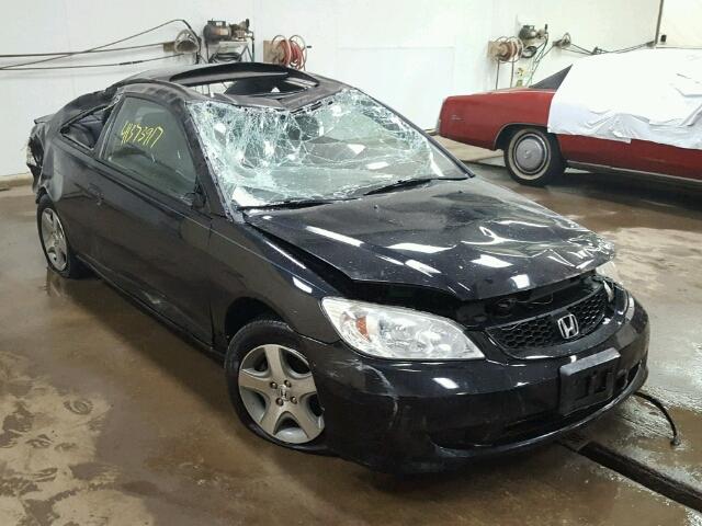 1HGEM229X5L075734 - 2005 HONDA CIVIC EX BLACK photo 1