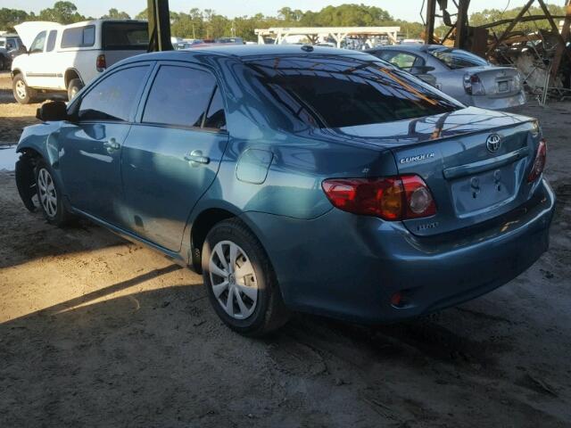 JTDBU4EE9A9115492 - 2010 TOYOTA COROLLA BA TEAL photo 3