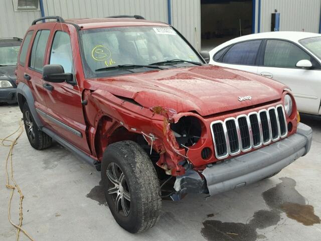 1J4GL48K15W660310 - 2005 JEEP LIBERTY SP RED photo 1