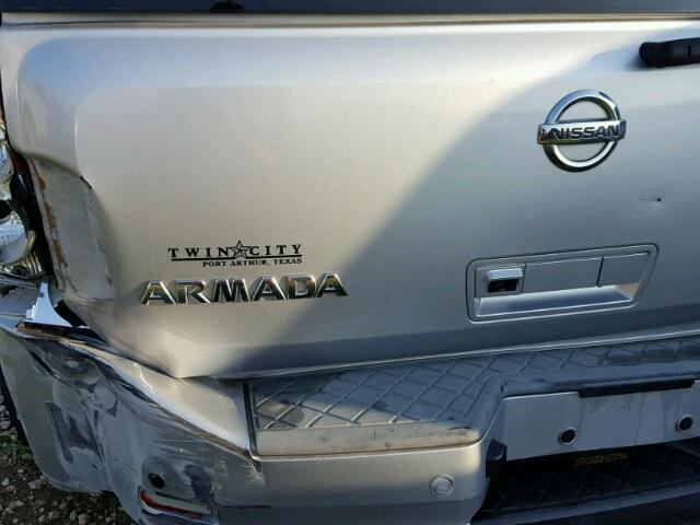 5N1BA0NDXAN613065 - 2010 NISSAN ARMADA SILVER photo 9