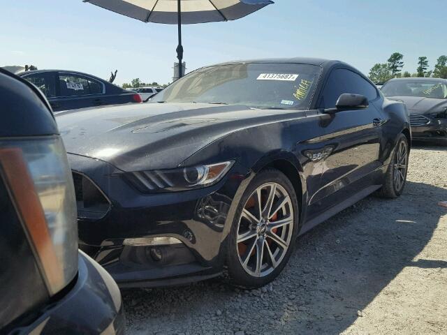 1FA6P8CF7F5412793 - 2015 FORD MUSTANG GT BLACK photo 2