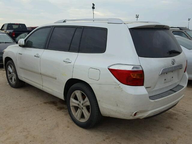 5TDYK3EH3AS001574 - 2010 TOYOTA HIGHLANDER WHITE photo 3