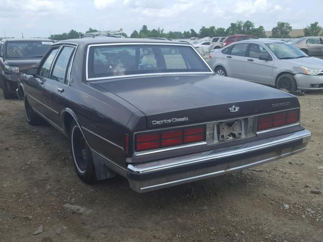 1G1BN51E3KR220371 - 1989 CHEVROLET CAPRICE CL MAROON photo 3