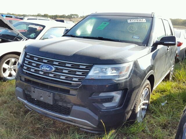 1FM5K7D80GGC07221 - 2016 FORD EXPLORER BLACK photo 2