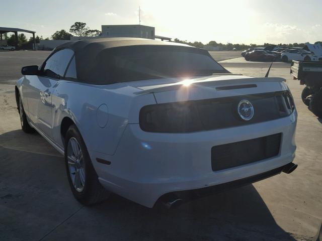 1ZVBP8EM8D5280464 - 2013 FORD MUSTANG WHITE photo 3