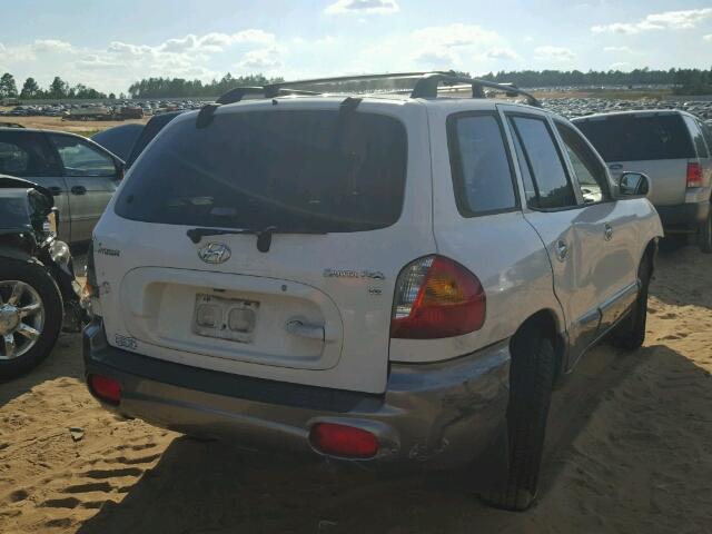 KM8SC13D63U391040 - 2003 HYUNDAI SANTA FE G WHITE photo 4