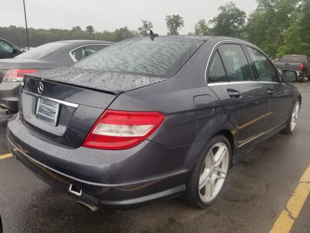 WDDGF56X58R025617 - 2008 MERCEDES-BENZ C 350 BLACK photo 4