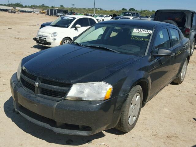 1B3LC46B39N562111 - 2009 DODGE AVENGER BLACK photo 2