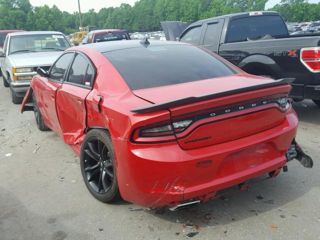 2C3CDXHG2HH620498 - 2017 DODGE CHARGER SX RED photo 3