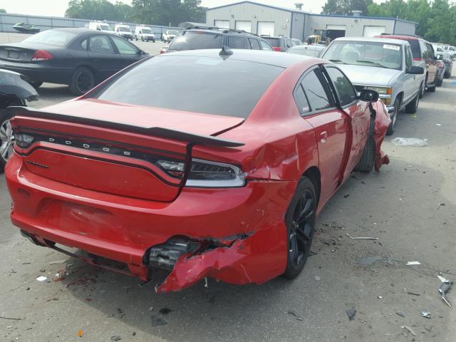 2C3CDXHG2HH620498 - 2017 DODGE CHARGER SX RED photo 4