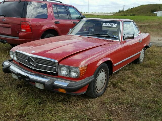 WDBBA48D7KA094524 - 1989 MERCEDES-BENZ 560 RED photo 2