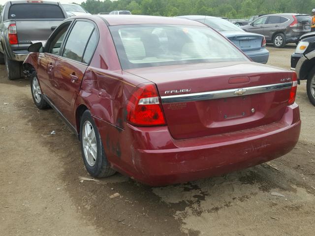 1G1ZT548X5F245199 - 2005 CHEVROLET MALIBU LS ბურგუნდია ფოტო 3