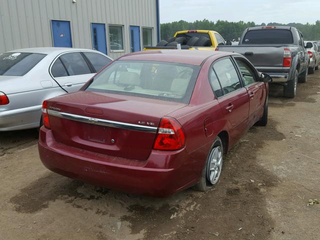 1G1ZT548X5F245199 - 2005 CHEVROLET MALIBU LS ბურგუნდია ფოტო 4