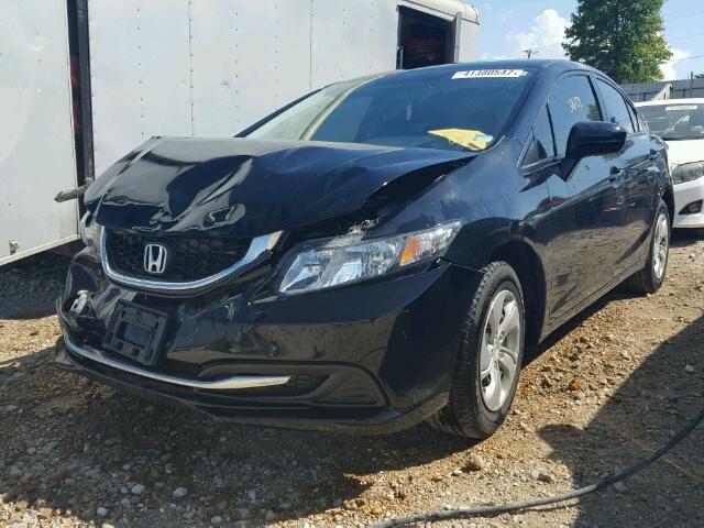 19XFB2F55FE094055 - 2015 HONDA CIVIC LX BLACK photo 2