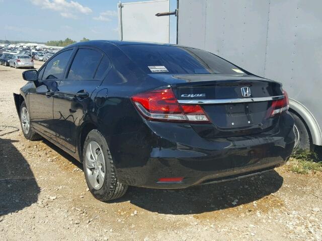 19XFB2F55FE094055 - 2015 HONDA CIVIC LX BLACK photo 3