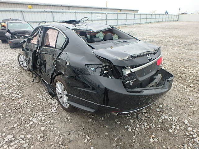 1HGCR3F81DA034516 - 2013 HONDA ACCORD EXL BLACK photo 3