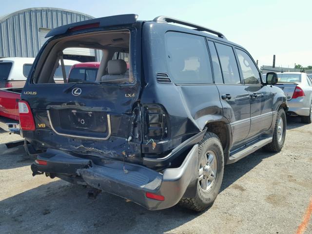 JTJHT00W913507216 - 2001 LEXUS LX 470 BLACK photo 4