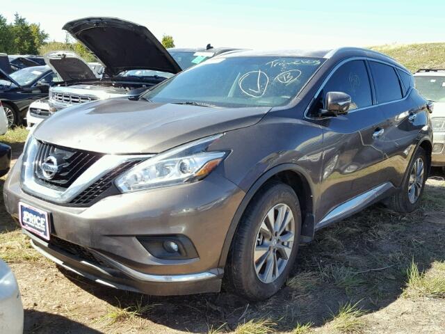 5N1AZ2MG7FN274719 - 2015 NISSAN MURANO GRAY photo 2