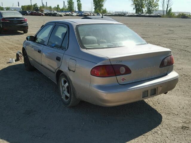 2T1BR12E52C879114 - 2002 TOYOTA COROLLA CE BEIGE photo 3