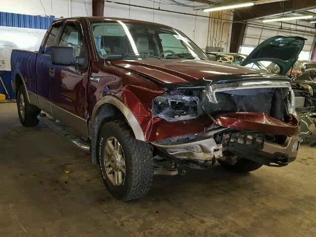 1FTPX14525NB48103 - 2005 FORD F150 RED photo 1