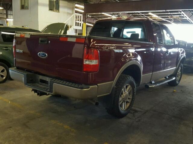 1FTPX14525NB48103 - 2005 FORD F150 RED photo 4