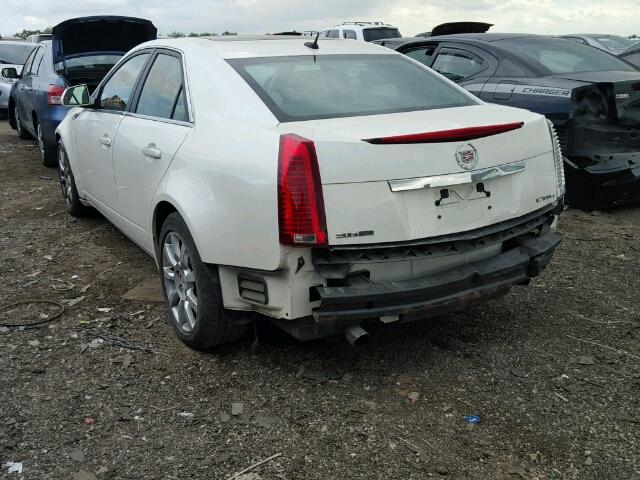 1G6DT57V880202154 - 2008 CADILLAC CTS HI FEA WHITE photo 3