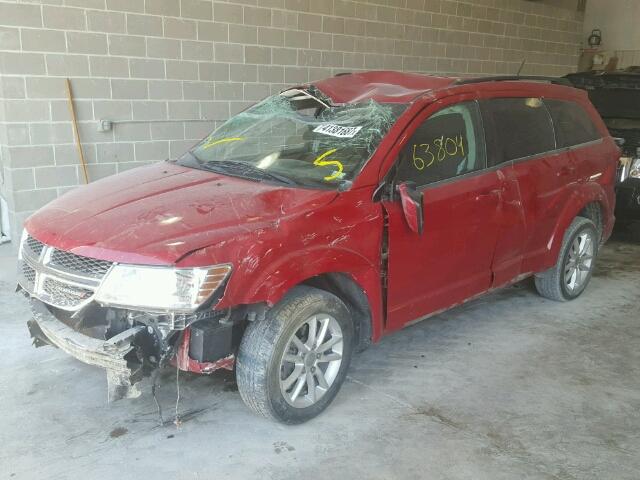 3C4PDCBGXFT529062 - 2015 DODGE JOURNEY SX RED photo 2