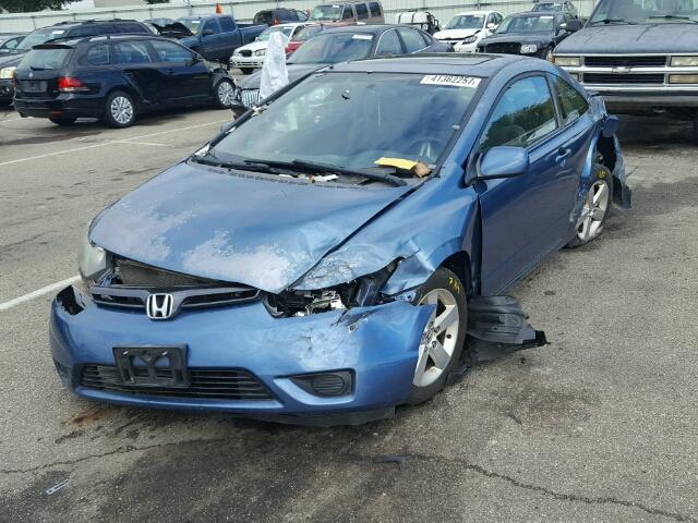 2HGFG12838H576589 - 2008 HONDA CIVIC EX BLUE photo 2