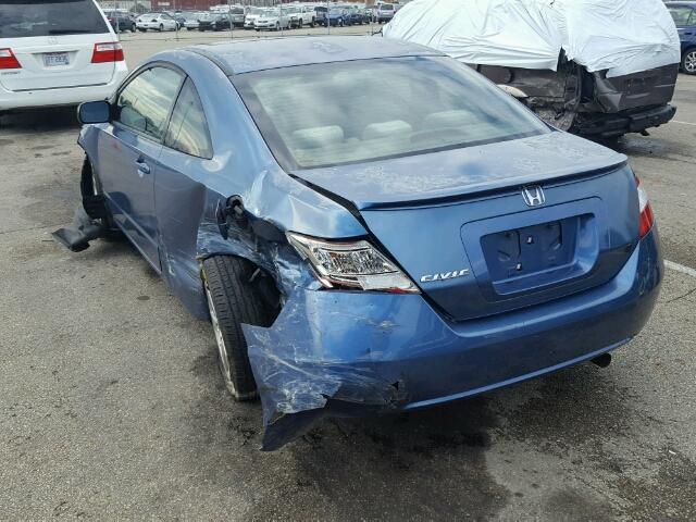 2HGFG12838H576589 - 2008 HONDA CIVIC EX BLUE photo 3