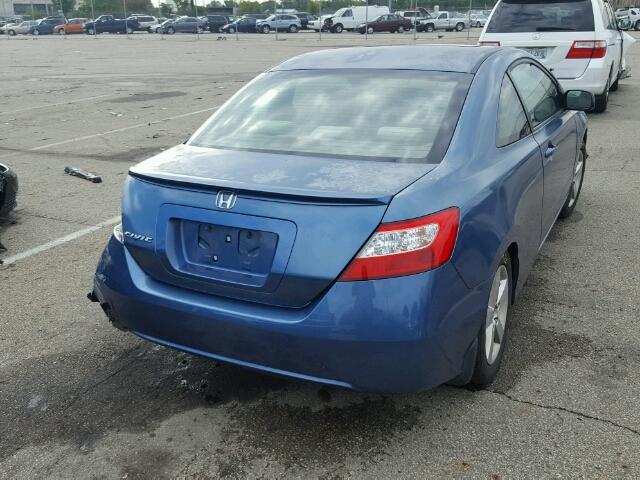 2HGFG12838H576589 - 2008 HONDA CIVIC EX BLUE photo 4