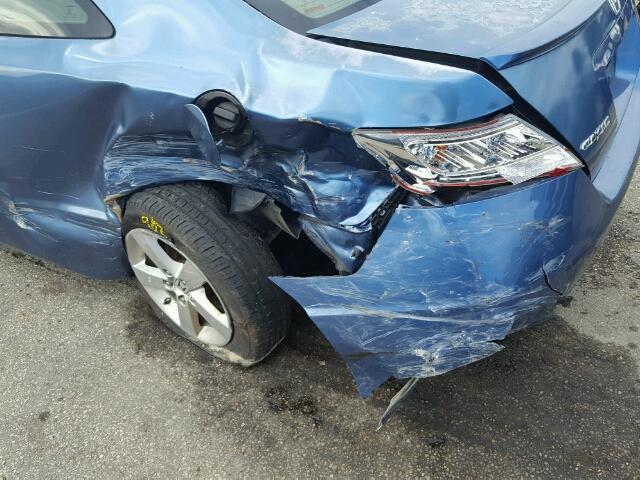 2HGFG12838H576589 - 2008 HONDA CIVIC EX BLUE photo 9