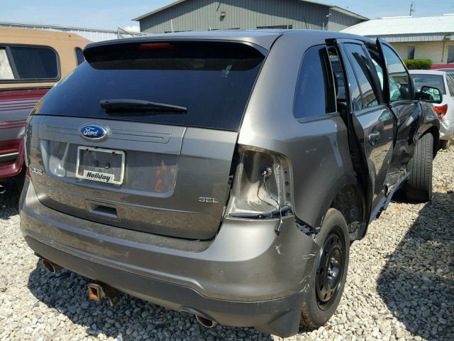 2FMDK3JC0DBC37061 - 2013 FORD EDGE SEL GRAY photo 4