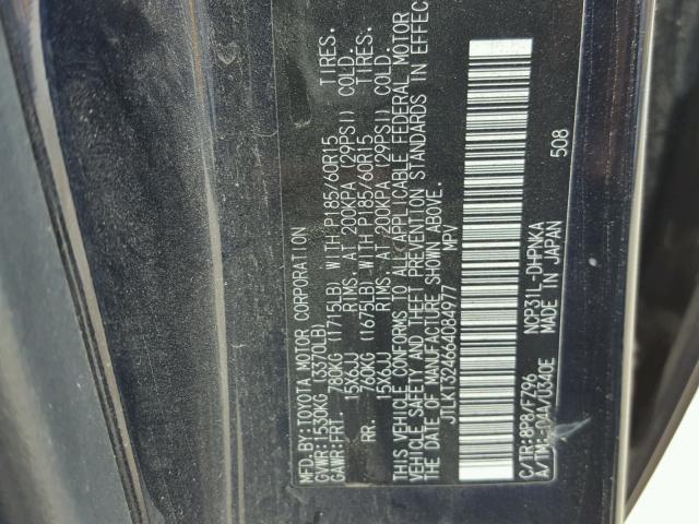 JTLKT324664084977 - 2006 TOYOTA SCION XB Schwarz Foto 10