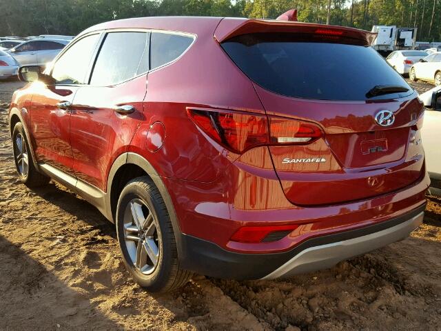 5XYZT3LB5HG397241 - 2017 HYUNDAI SANTA FE S RED photo 3