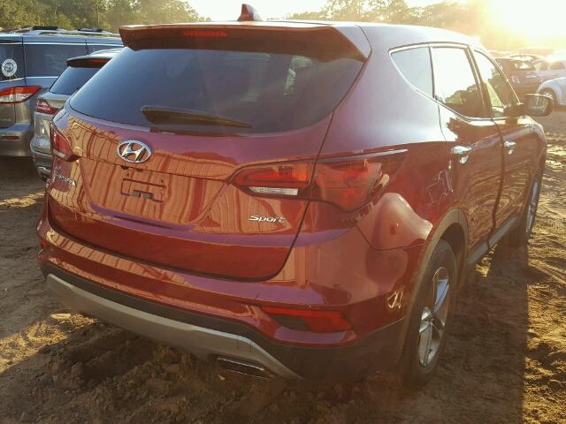 5XYZT3LB5HG397241 - 2017 HYUNDAI SANTA FE S 红色 照片 4