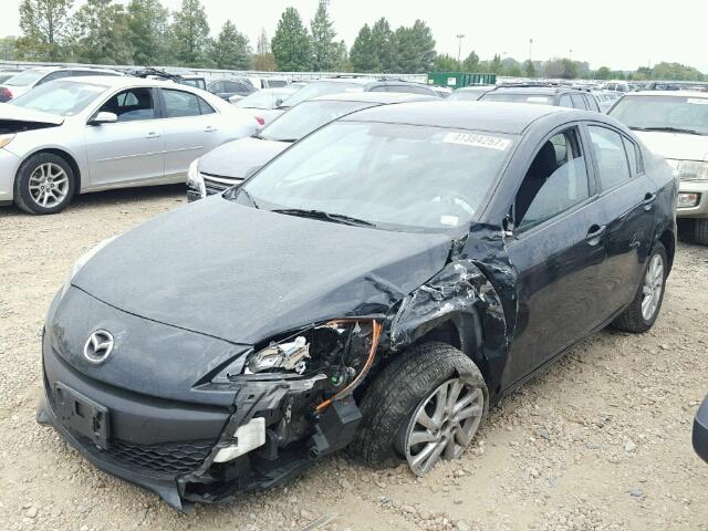 JM1BL1V76D1830266 - 2013 MAZDA 3 BLACK photo 2