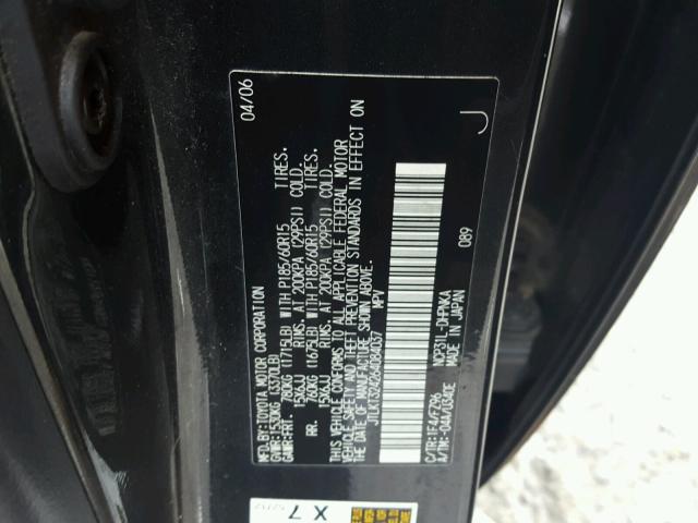 JTLKT324264084037 - 2006 TOYOTA SCION XB Grafit foto 10