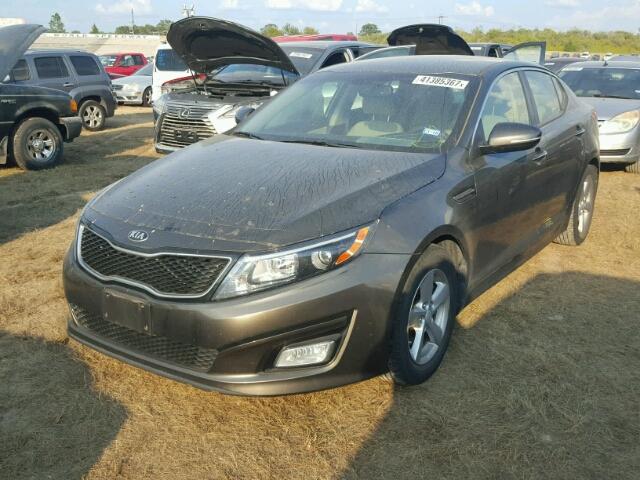 5XXGM4A78EG300994 - 2014 KIA OPTIMA BLACK photo 2