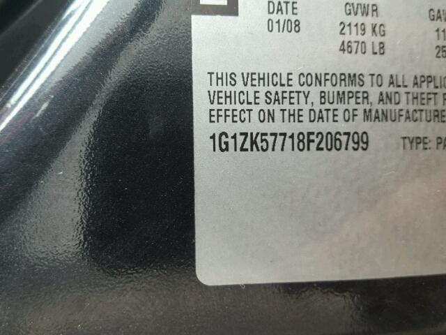 1G1ZK57718F206799 - 2008 CHEVROLET MALIBU LTZ 石墨色 照片 10