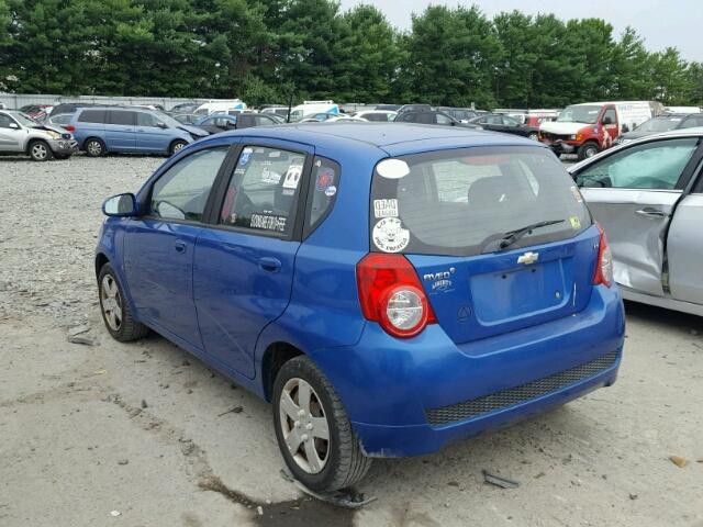 KL1TD66EX9B610634 - 2009 CHEVROLET AVEO LS BLUE photo 3