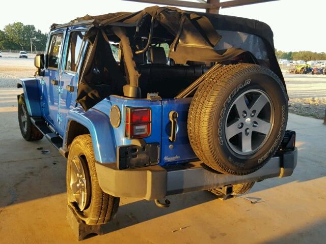 1C4BJWDG1FL581807 - 2015 JEEP WRANGLER U BLUE photo 3