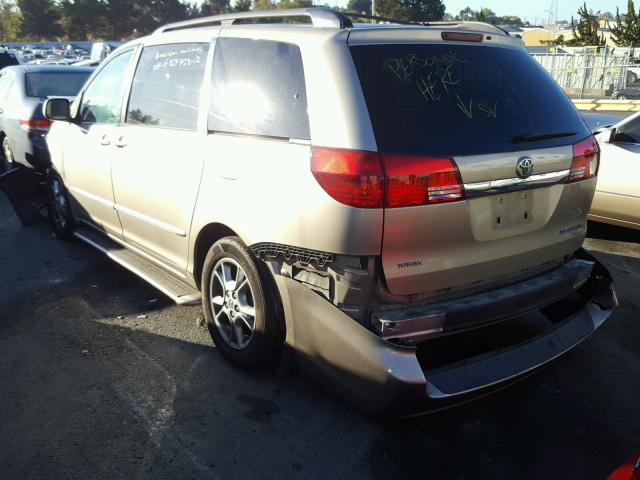 5TDZA22C44S118756 - 2004 TOYOTA SIENNA XLE BROWN photo 3