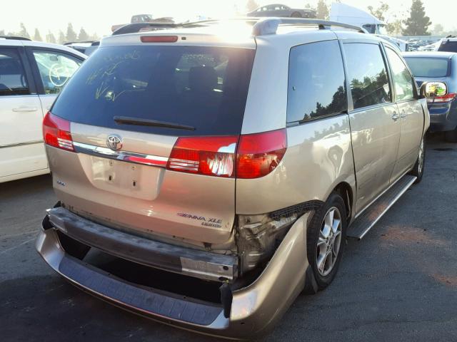 5TDZA22C44S118756 - 2004 TOYOTA SIENNA XLE BROWN photo 4