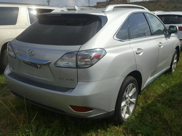 2T2BK1BA2CC135839 - 2012 LEXUS RX SILVER photo 4