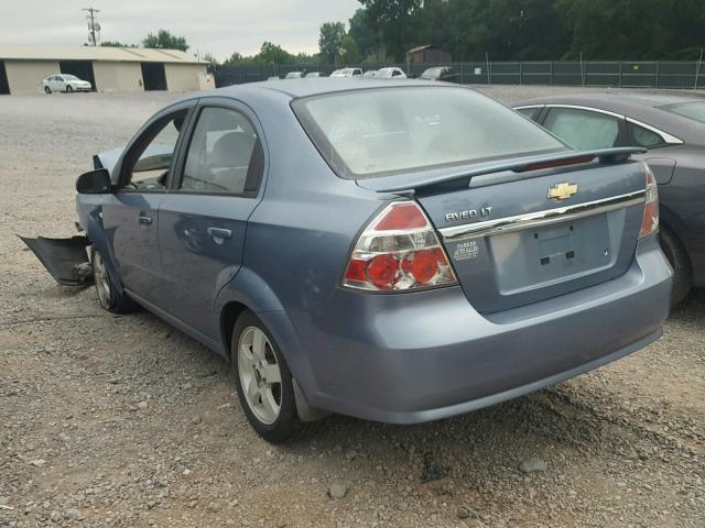 KL1TG56637B071104 - 2007 CHEVROLET AVEO LT BLUE photo 3