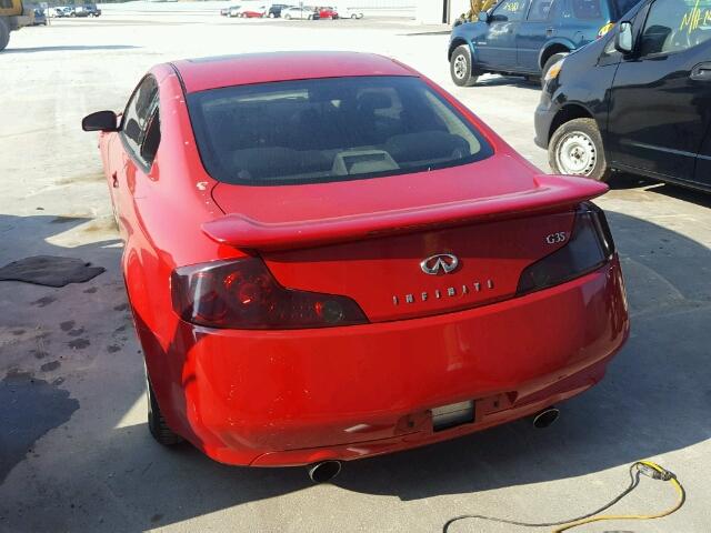 JNKCV54E04M803129 - 2004 INFINITI G35 RED photo 3