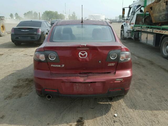 JM1BK32F581109663 - 2008 MAZDA 3 I MAROON photo 9