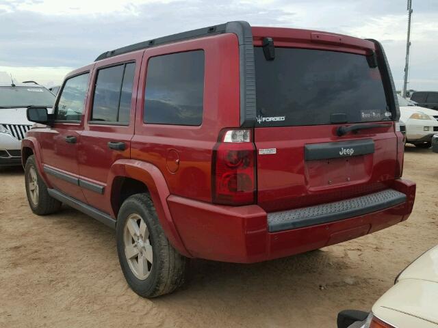 1J8HH48K46C329129 - 2006 JEEP COMMANDER RED photo 3