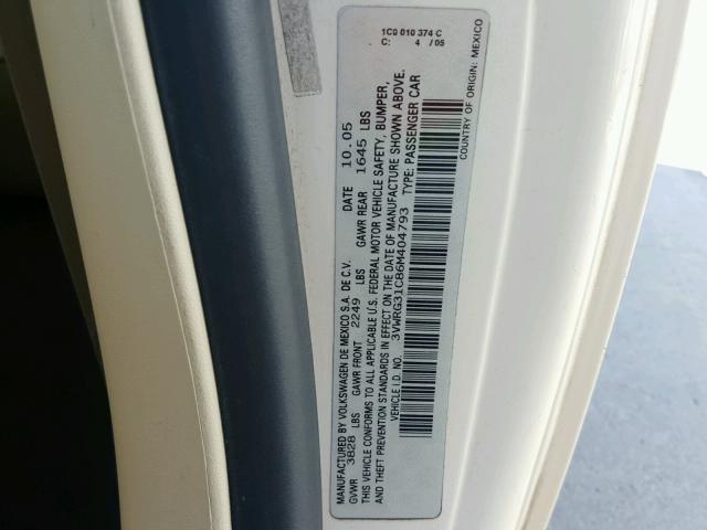 3VWRG31C86M404793 - 2006 VOLKSWAGEN NEW BEETLE 白色 照片 10