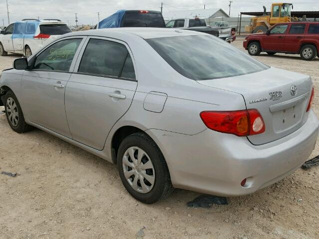 2T1BU4EE3AC532780 - 2010 TOYOTA COROLLA SILVER photo 3